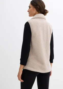 Femme bonprix Femme Enceinte|Gilet sans manches de grossesse et de portage en sherpa douillette