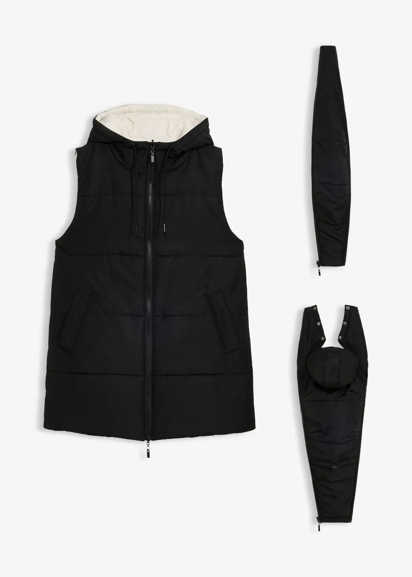 bonprix Gilet sans manches 4en1 doublé pour la grossesse, réversible, avec empiècement de portage|Femme Femme Enceinte