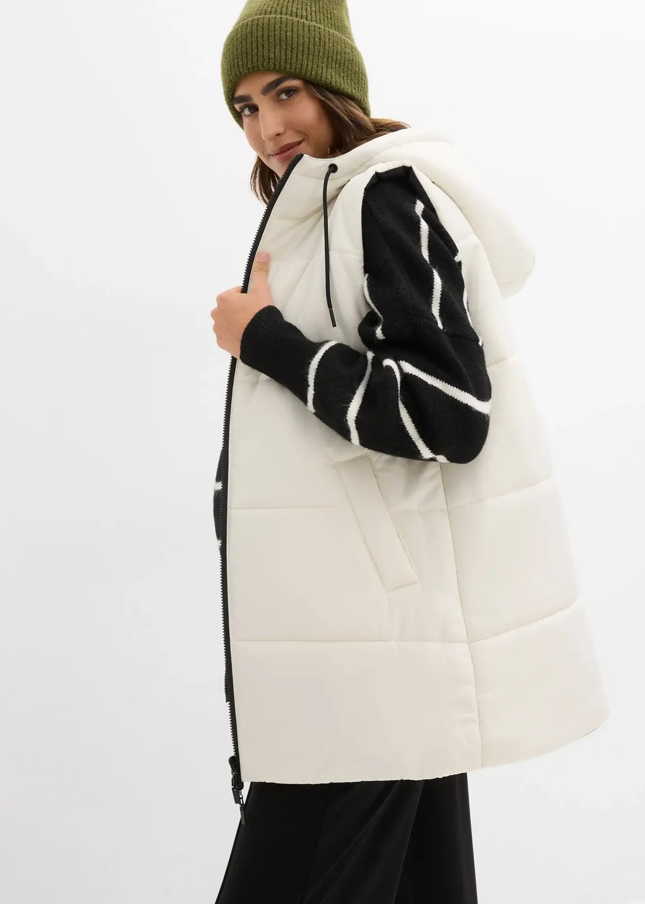 bonprix Gilet sans manches 4en1 doublé pour la grossesse, réversible, avec empiècement de portage|Femme Femme Enceinte