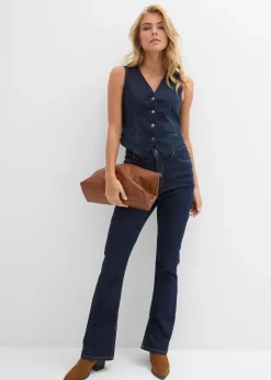 bonprix Gilet sans manches en jean|Femme Vestes & Manteaux