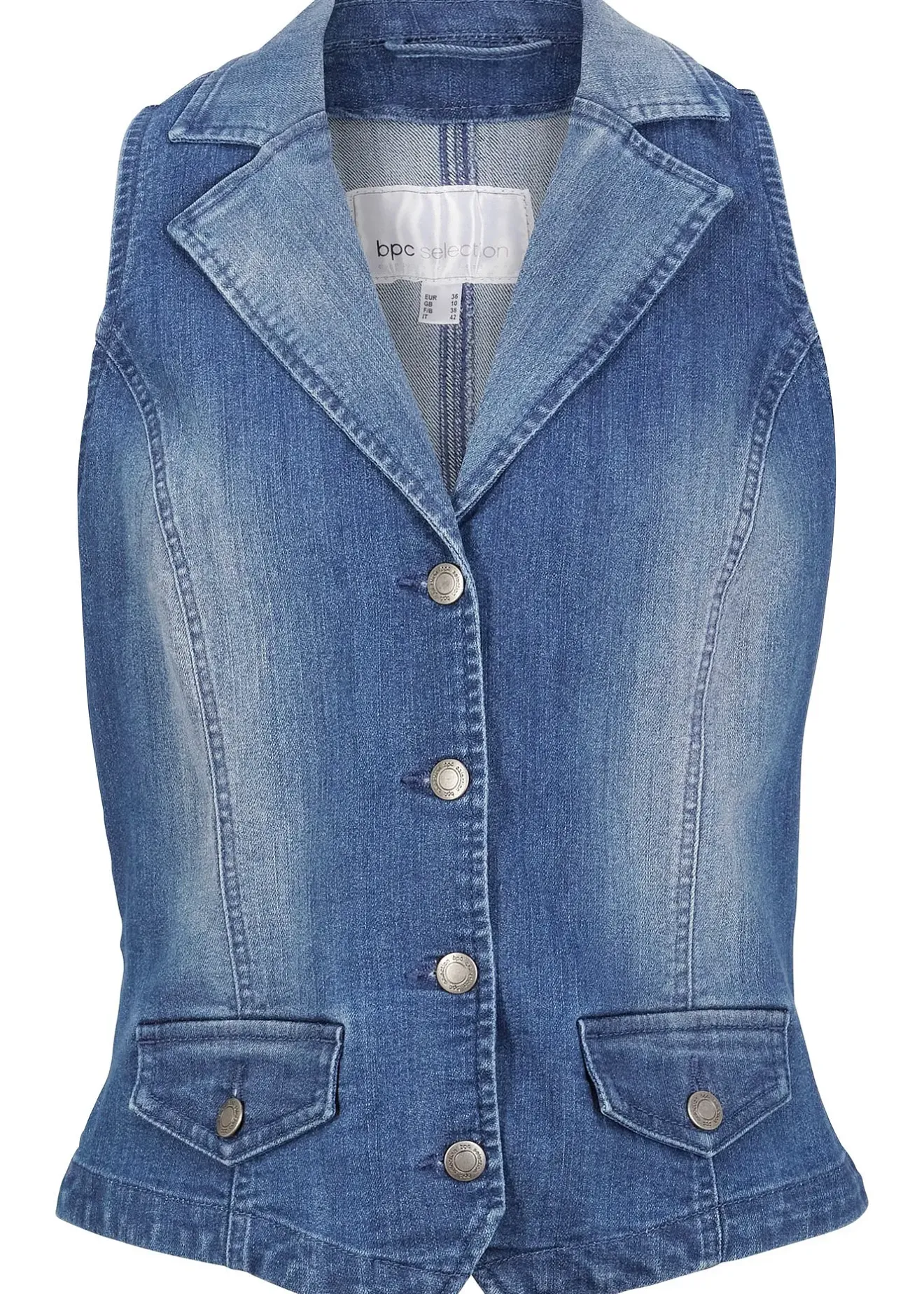 bonprix Gilet sans manches en jean extensible|Femme Vestes & Manteaux