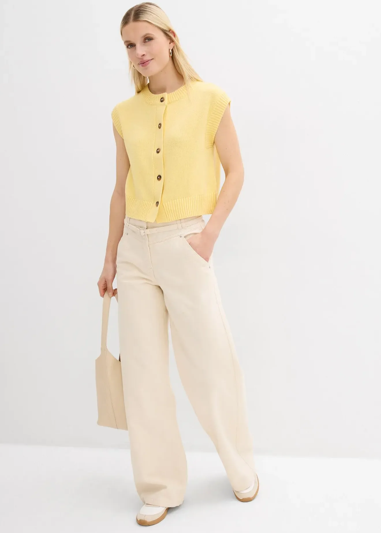 Femme bonprix Maille|Vestes & Manteaux|Gilet sans manches en maille