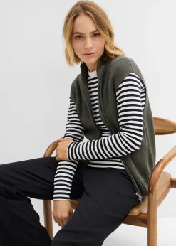 Femme bonprix Maille|Vestes & Manteaux|Gilet sans manches en maille