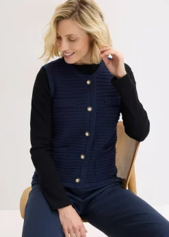 bonprix Gilet sans manches en maille|Femme Maille|Vestes & Manteaux