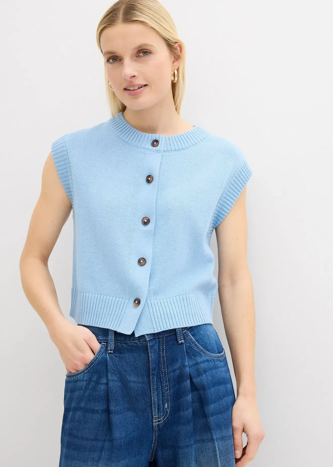 bonprix Gilet sans manches en maille|Femme Maille|Vestes & Manteaux