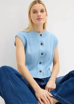 bonprix Gilet sans manches en maille|Femme Maille|Vestes & Manteaux