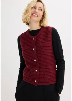 Femme bonprix Maille|Vestes & Manteaux|Gilet sans manches en maille