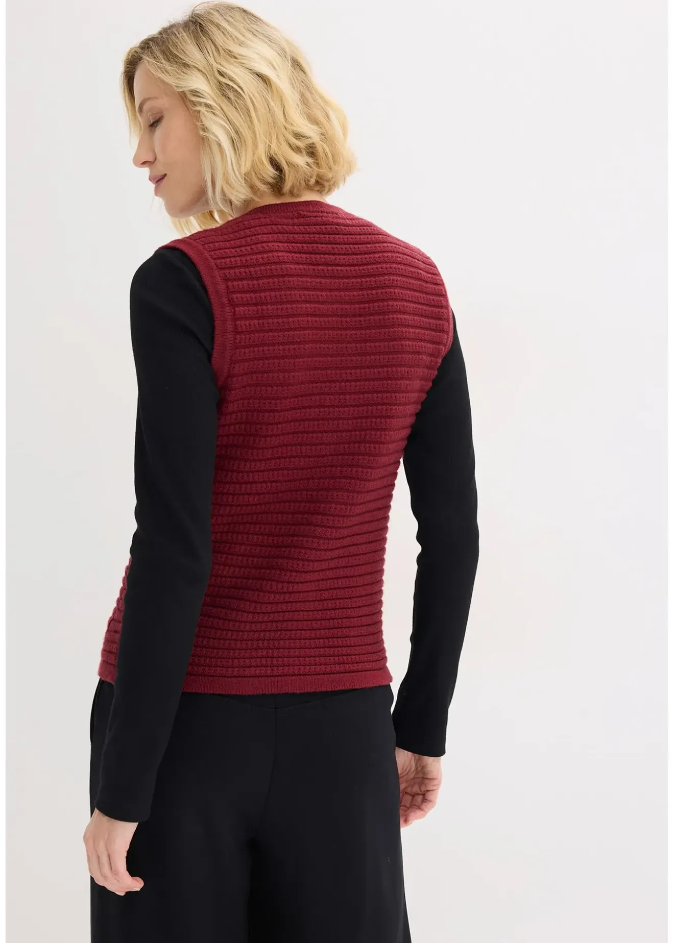 Femme bonprix Maille|Vestes & Manteaux|Gilet sans manches en maille