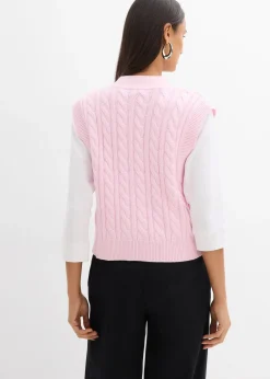 bonprix Gilet sans manches en maille|Femme Maille|Vestes & Manteaux