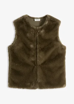 Femme bonprix Vestes & Manteaux|Gilet sans manches en peluche