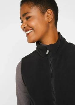 bonprix Gilet sans manches en polaire avec poches|Femme Sweats|Vestes & Manteaux