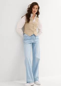 Femme bonprix Vestes & Manteaux|Gilet sans manches en viscose mélangée