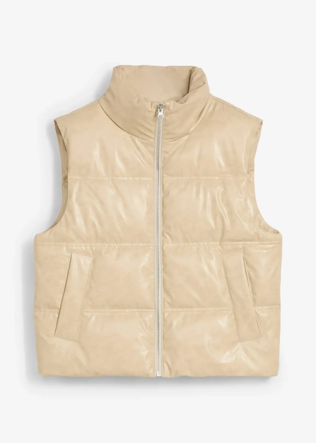 bonprix Gilet sans manches enduit et matelassé|Femme Vestes & Manteaux
