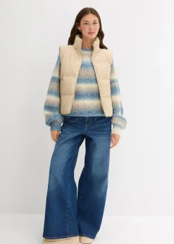 bonprix Gilet sans manches enduit et matelassé|Femme Vestes & Manteaux