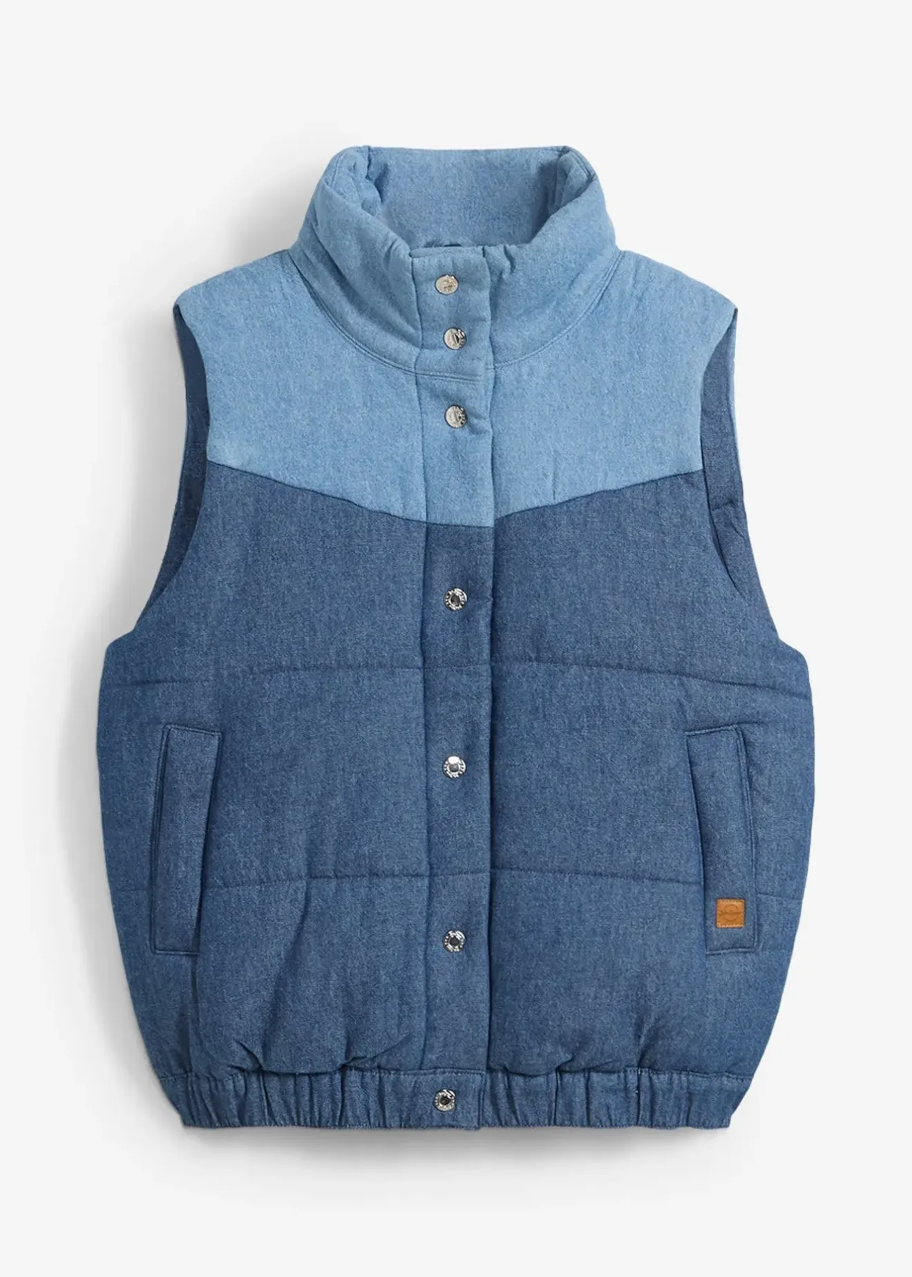 Femme bonprix Vestes & Manteaux|Gilet sans manches matelassé en jean