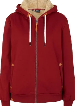 bonprix Gilet zippé à capuche avec doublure peluche|Femme Sweats