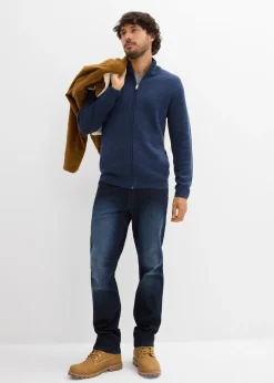 bonprix Gilet zippé en fine maille|Homme Pulls & Gilets