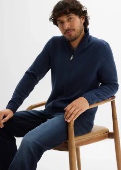 bonprix Gilet zippé en fine maille|Homme Pulls & Gilets