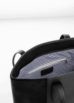 Femme bonprix Sacs|Grand cabas bi-matière