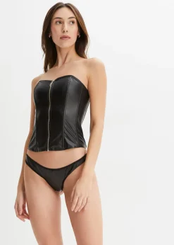 Femme bonprix Guêpières & Déshabillés|Dessous|Guêpière + string enduits (ens. 2 pces)