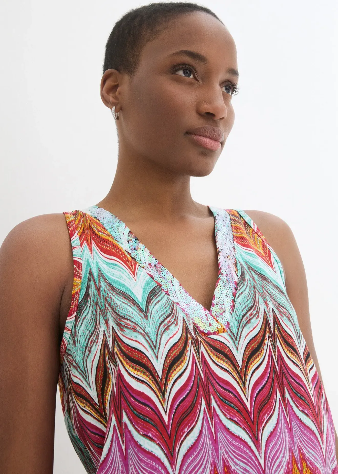 bonprix Haut à sequins|Femme T-Shirts & Tops