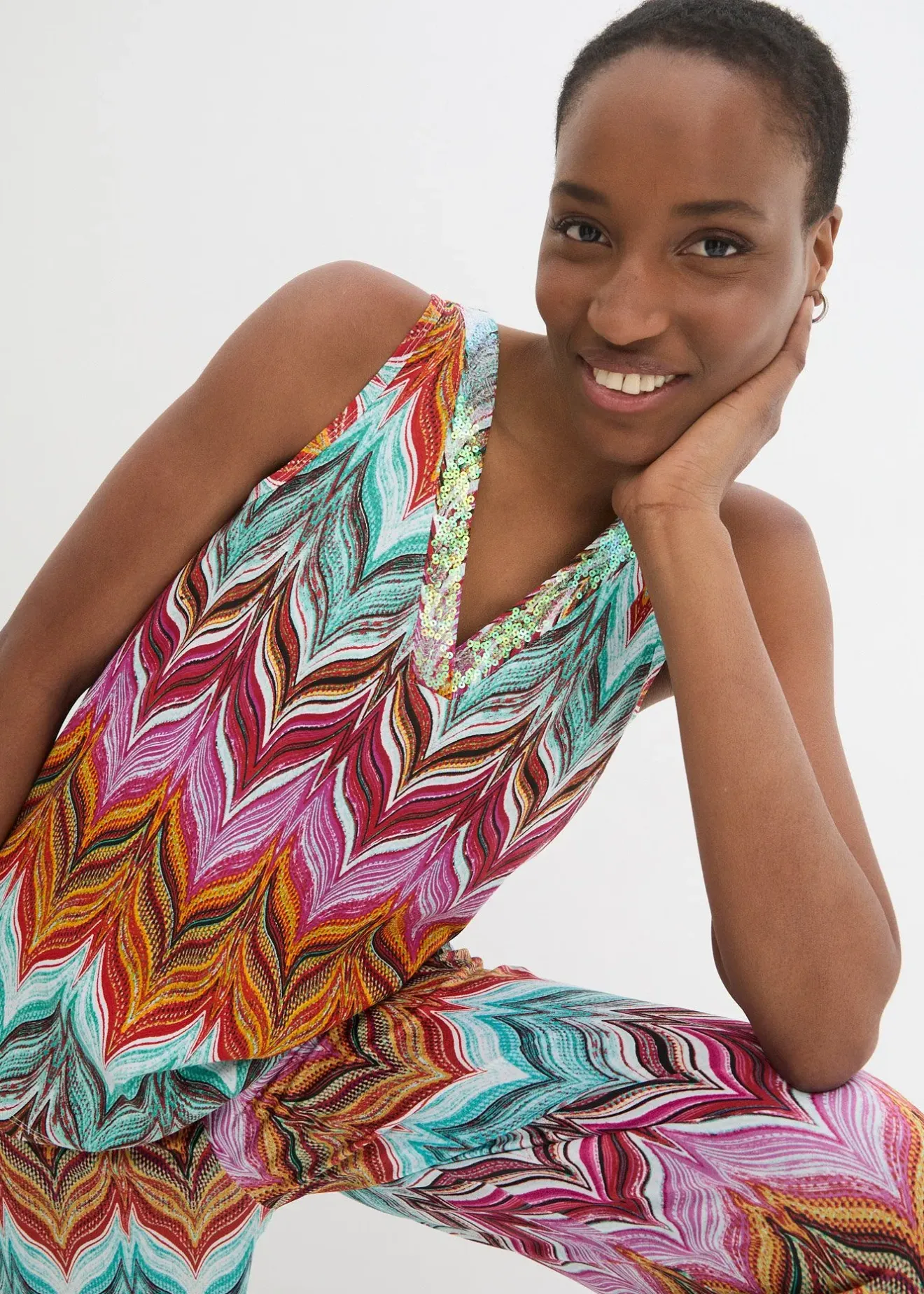 bonprix Haut à sequins|Femme T-Shirts & Tops