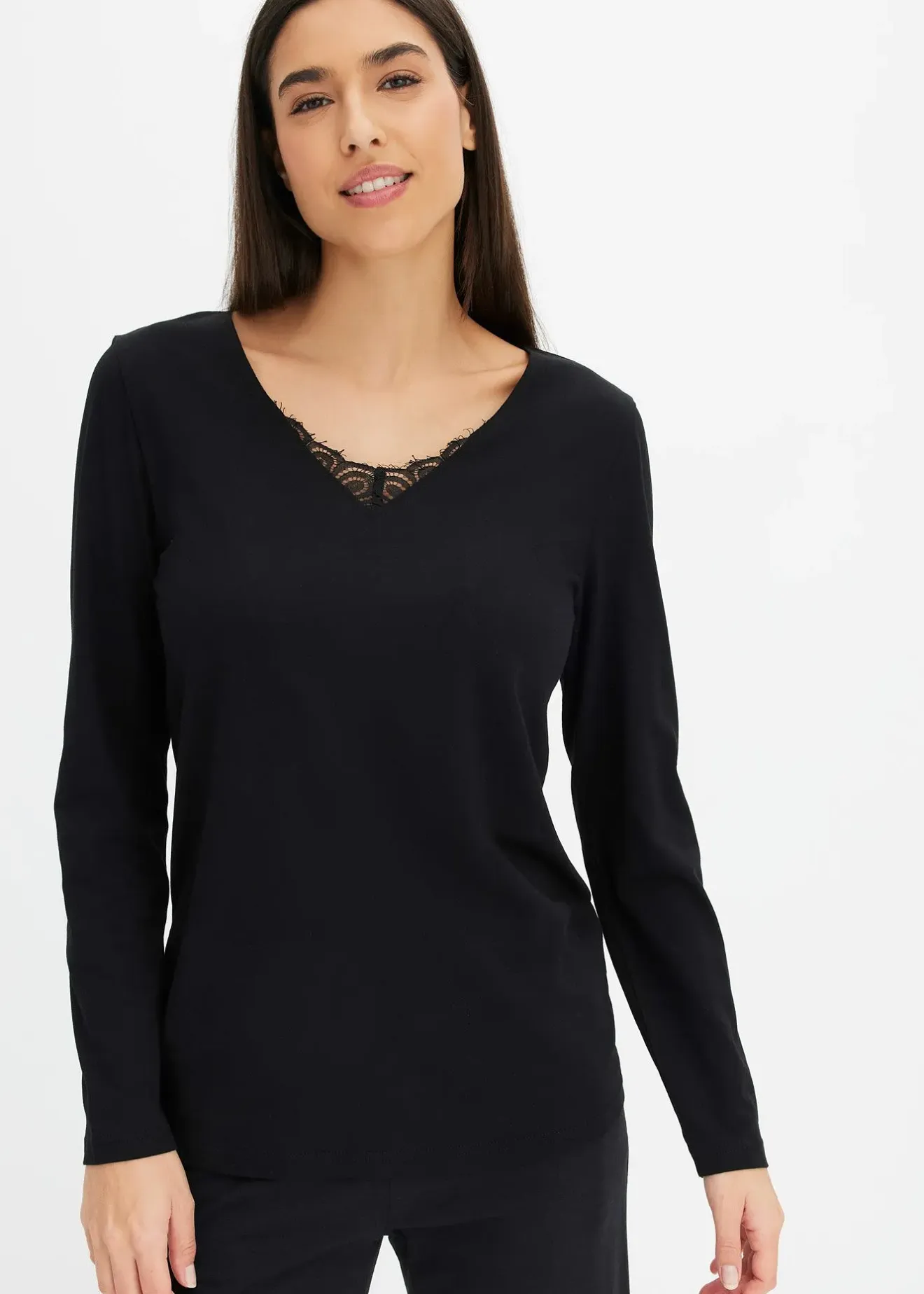 Femme bonprix Basiques|Lingerie Nuit|Haut de pyjama contenant de la viscose