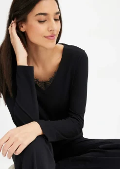 Femme bonprix Basiques|Lingerie Nuit|Haut de pyjama contenant de la viscose