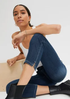 bonprix Jean 7/8 extensible, bas fendu|Femme Jeans