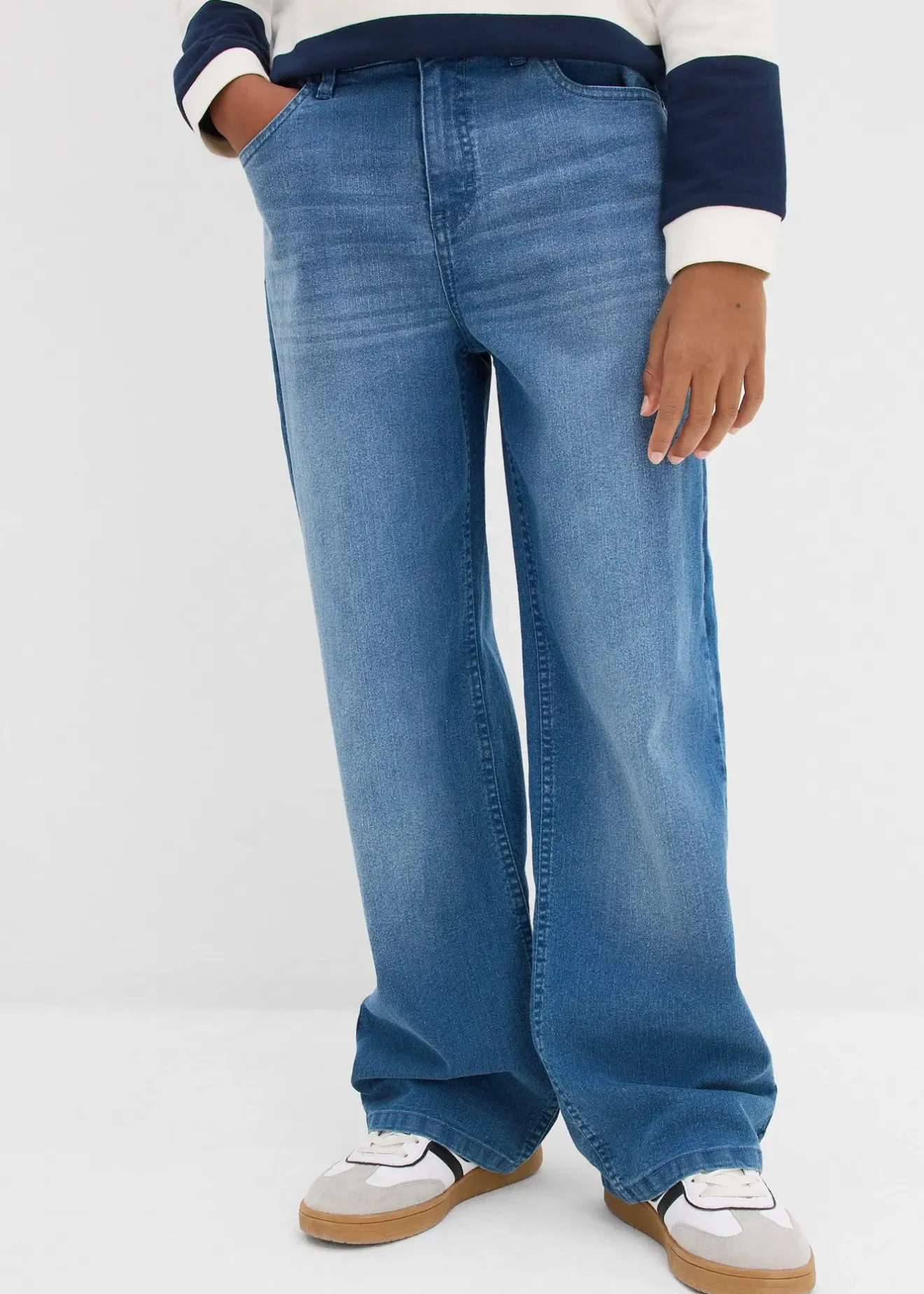 Enfant bonprix Vêtements Enfant|Garçons 9-16 Ans·Jeans|Jean à taille réglable, coupe droite et loose