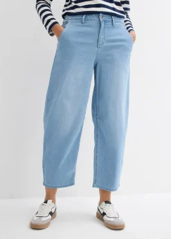 bonprix Jean balloon taille mi-haute ultra doux, cropped|Femme Jeans