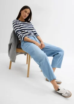 bonprix Jean balloon taille mi-haute ultra doux, cropped|Femme Jeans