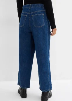 Femme bonprix Jeans|Jean barrel, taille haute et élastiquée
