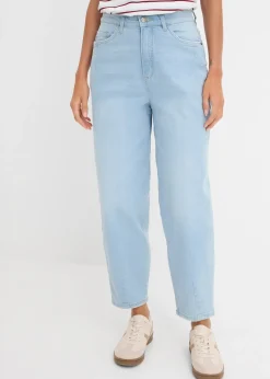 bonprix Jean barrel taille haute en coton|Femme Jeans
