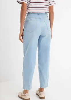 bonprix Jean barrel taille haute en coton|Femme Jeans