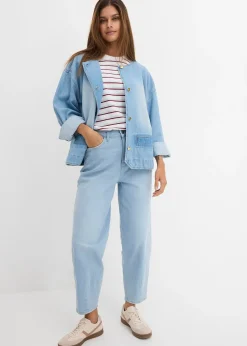 bonprix Jean barrel taille haute en coton|Femme Jeans