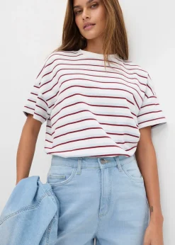 bonprix Jean barrel taille haute en coton|Femme Jeans