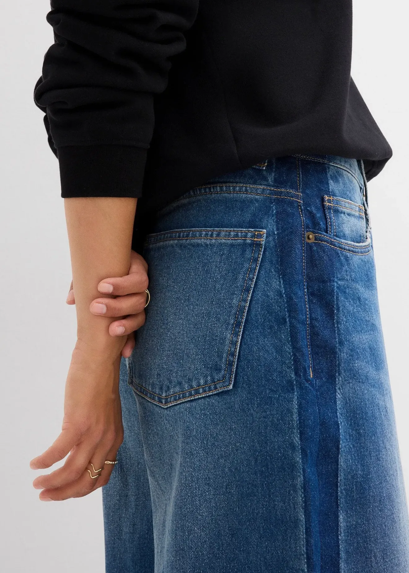 bonprix Jean barrel taille haute, cropped|Femme Jeans