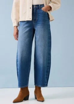 bonprix Jean barrel taille haute, cropped|Femme Jeans