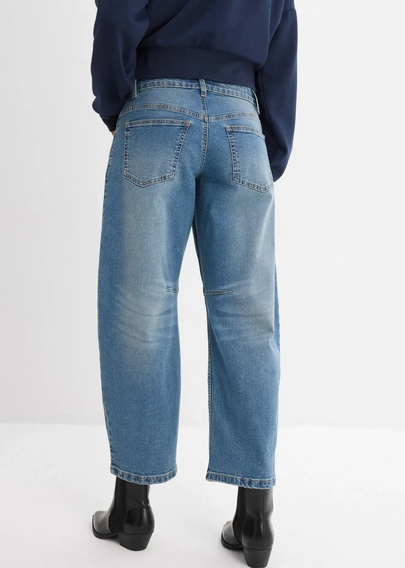 bonprix Jean barrel, taille mi-haute|Femme Tailles Petite