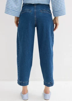 bonprix Jean barrel taille mi-haute, cropped|Femme Tailles Petite