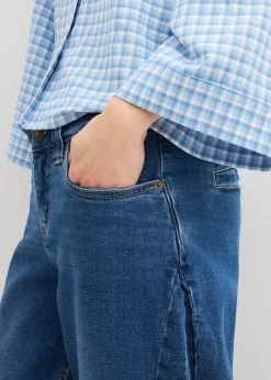 bonprix Jean barrel taille mi-haute, cropped|Femme Tailles Petite