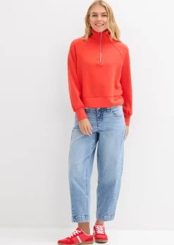 bonprix Jean barrel taille mi-haute, cropped|Femme Jeans
