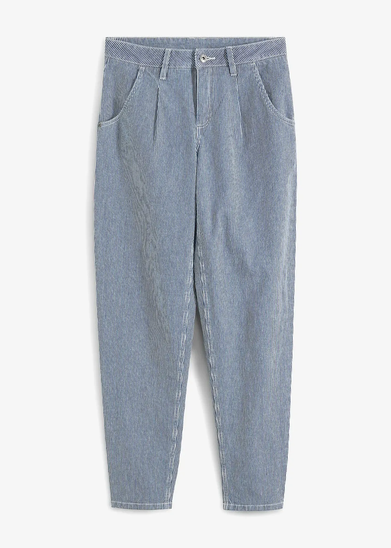 bonprix Jean barrel, taille mi-haute, rayé|Femme Jeans