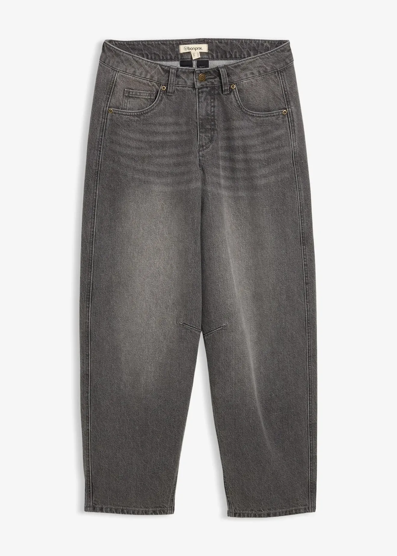 Femme bonprix Jeans|Jean barrel taille mi-haute