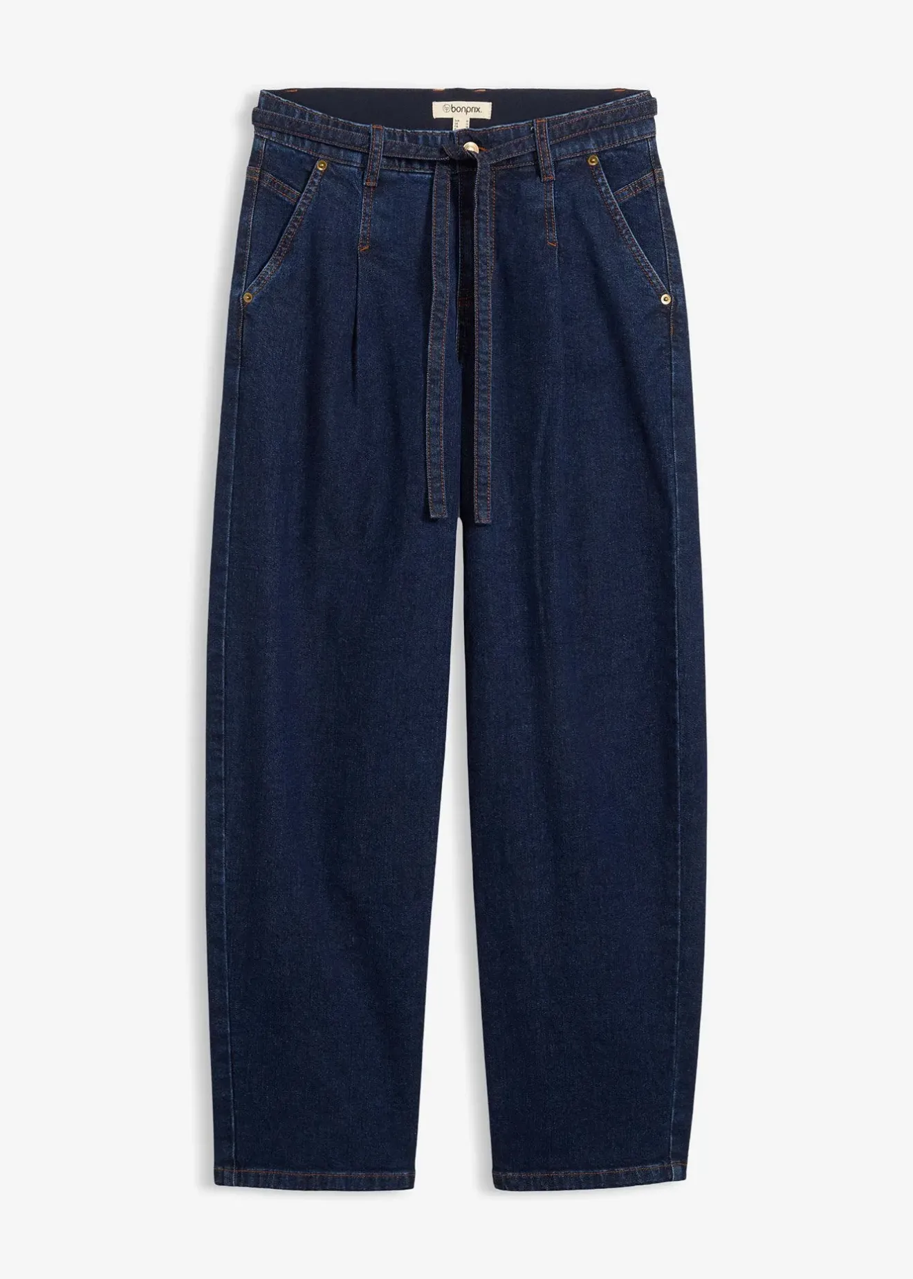 Femme bonprix Jeans|Jean barrel taille mi-haute