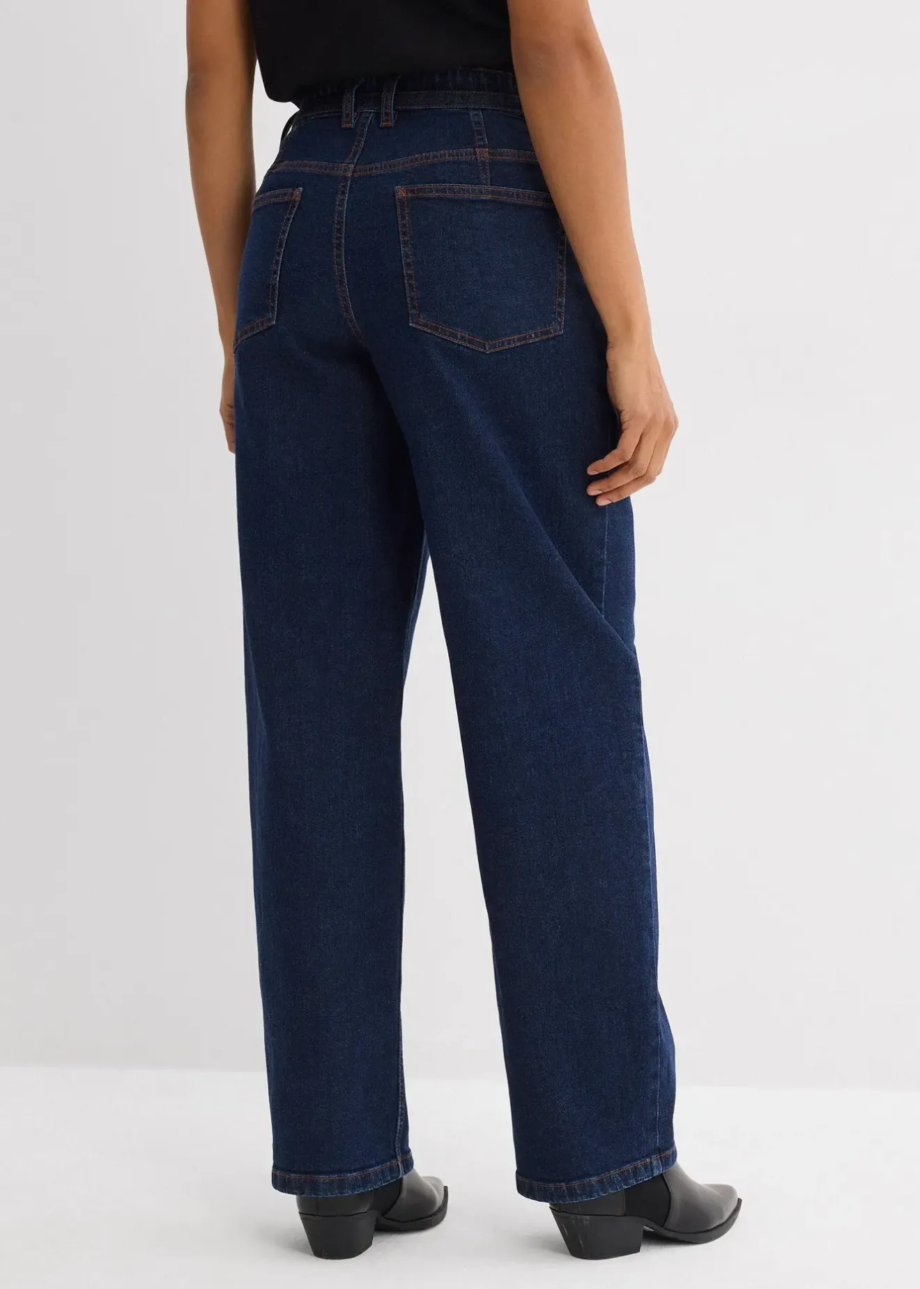 Femme bonprix Jeans|Jean barrel taille mi-haute