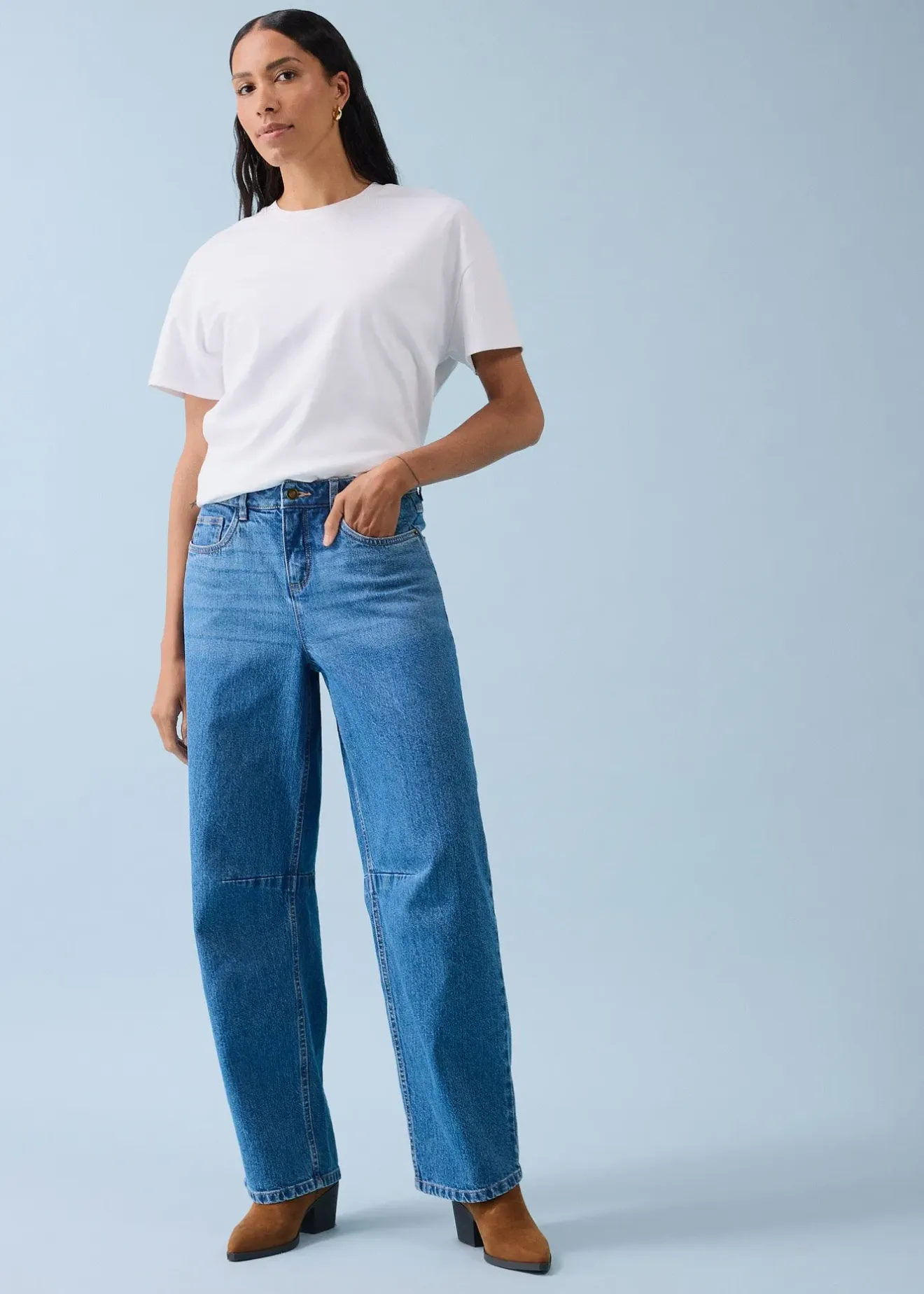 bonprix Jean barrel taille mi-haute|Femme Jeans