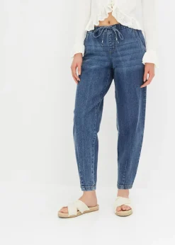 bonprix Jean barrel taille mi-haute élastiquée|Femme Jeans