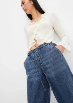 bonprix Jean barrel taille mi-haute élastiquée|Femme Jeans